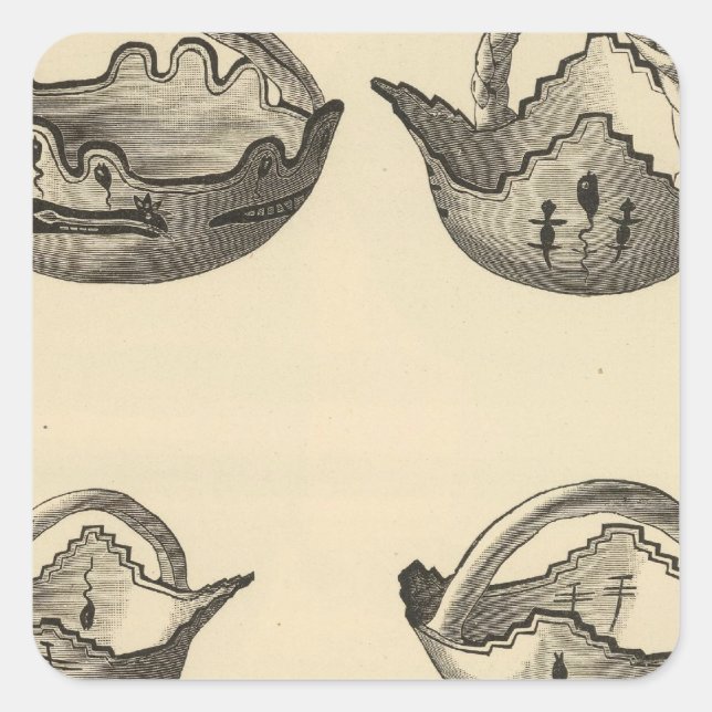 Zuni Quadratischer Aufkleber (Vorderseite)