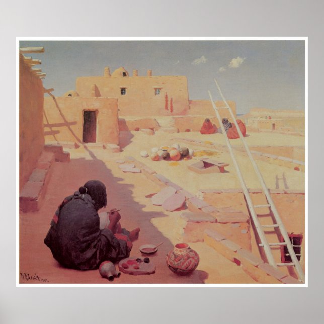 Zuni-Töpferei, 1907 Poster (Vorne)