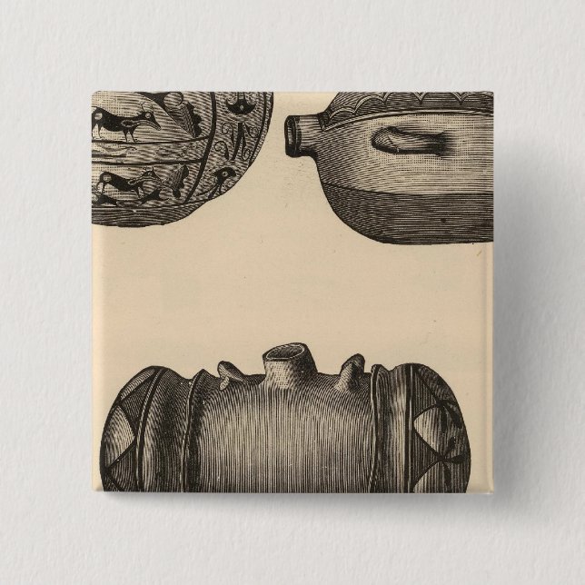 Zuni-Töpferei Button (Vorderseite)