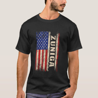 ZUNIGA Nachname-Shirt ZUNIGA Name Amerikanische Fl T-Shirt