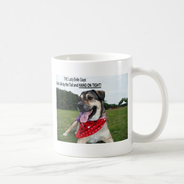 Zupacken-Leben durch den Schwanz und den FALL AN Kaffeetasse (Rechts)