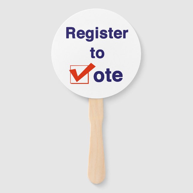 Zur Abstimmung 2026 registrieren Fächer (Vorderseite)