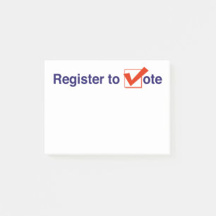 Zur Abstimmung 2026 registrieren Post-it Klebezettel