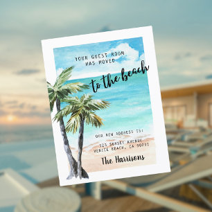 Zur Ankündigung zur Bewegung des Strandes übergega Postkarte