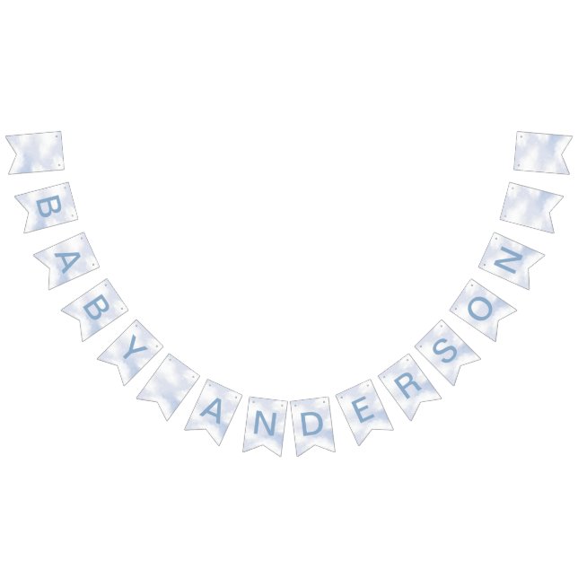 Zur Cloud 9 Dusty Blue Dreamy Sky Wimpelkette (Alle)