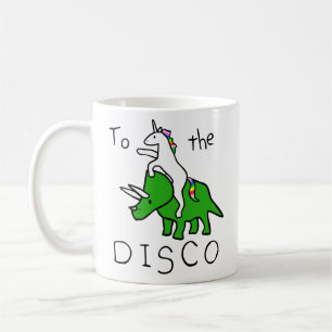 Zur Disco (Einhorn-ReitTriceratops) Kaffeetasse