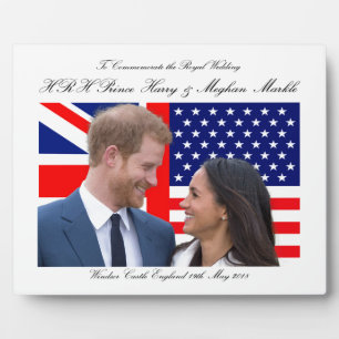 Zur Erinnerung an die königliche Hochzeit Harry un Fotoplatte