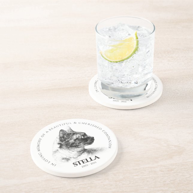 Zur Erinnerung an ein geliebtes Pet-Memorial Getränkeuntersetzer (Seite)