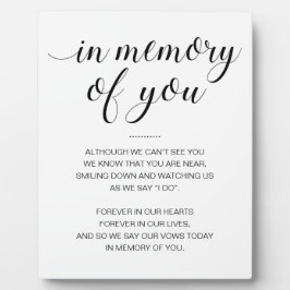 Zur Erinnerung an Ihre Schwarz-weiße Gedenkfeier Fotoplatte