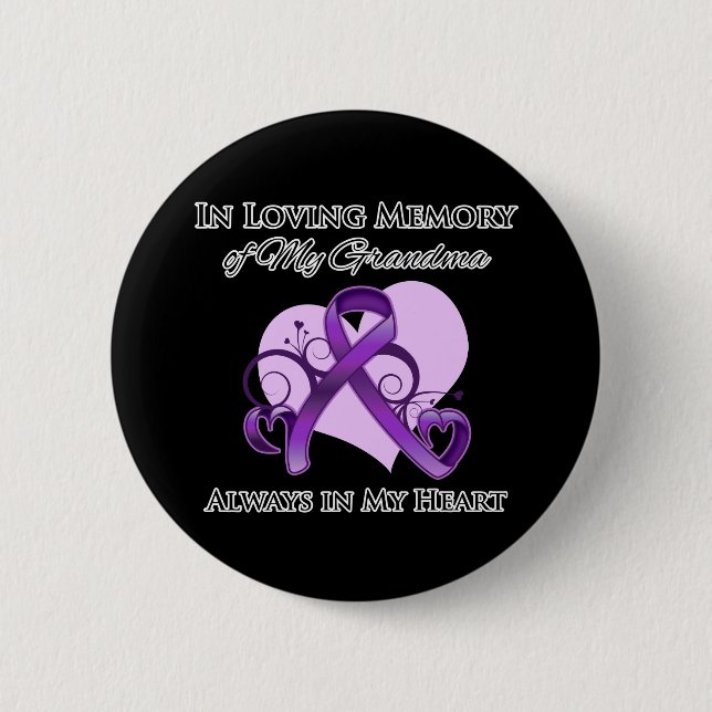 Zur Erinnerung an mein Oma - Bauchspeicheldrüsenkr Button (Vorderseite)