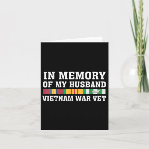 Zur Erinnerung an meine Ehemännin Vietnam Veteran Karte