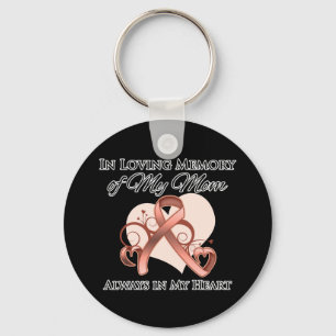 Zur Erinnerung an meine Mama - Gebärmutterhalskreb Schlüsselanhänger
