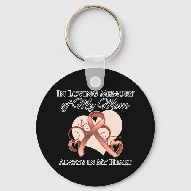 Zur Erinnerung an meine Mama - Gebärmutterhalskreb Schlüsselanhänger (Vorderseite)