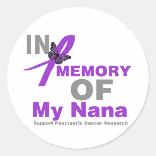 Zur Erinnerung an meinen Nana-Bauchspeicheldrüsenk Runder Aufkleber