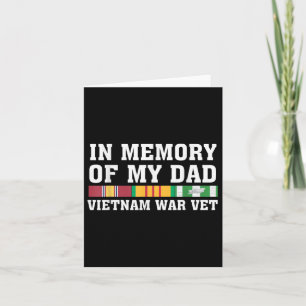 Zur Erinnerung an meinen Vater Vietnam Veteran Fam Karte