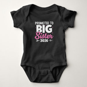 Zur großen Schwester 2026 befördert Bald wird sie Baby Strampler