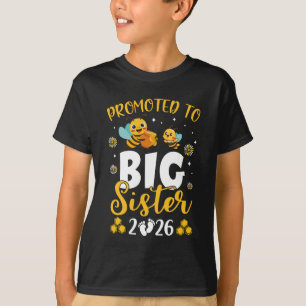 Zur großen Schwester befördert Est 2026 Süße Biene T-Shirt