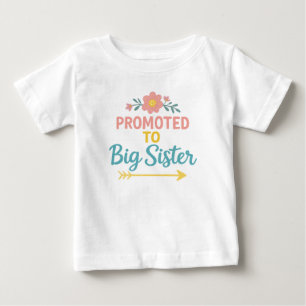 Zur großen Schwester befördert Süße Geschwisterank Baby T-shirt