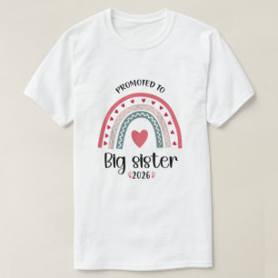 Zur großen Schwester befördert Süßes 2026 Baby T-Shirt