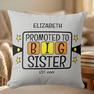Zur großen Schwester ernannt Name gegr. Jahr orang Kissen