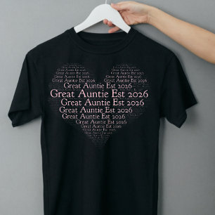 Zur Großtante befördert Est 2026, Geschenk für Tan T-Shirt
