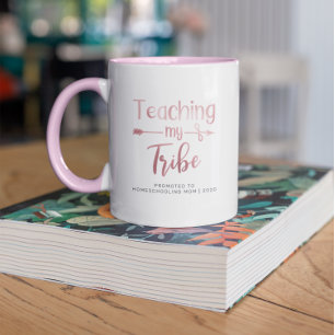 Zur Homeschooling-Mutter befördert   Rose Gold Tasse