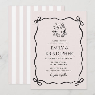Zur Kapelle Coquette-Bogen-Hochzeit Einladung