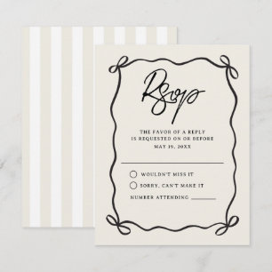 Zur Kapelle Coquette Bogen Hochzeit RSVP Karte