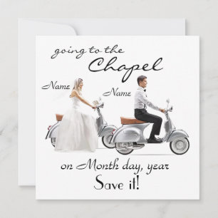 „Zur Kapelle gehen“ Save-the-Date-Ankündigung Save The Date
