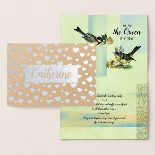 Zur Königin meines Herzens. Valentinstag Folienkarte