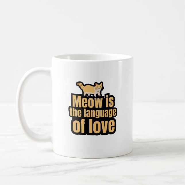 Zur Liebe von Katzen Kaffeetasse (Links)