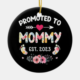 Zur Mama befördert 2023 Bald neue Mama Keramik Ornament