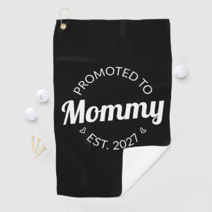 Zur Mama befördert Seit 2027 Neue Mama Ankündigung Golfhandtuch