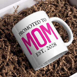Zur Mama-Tasse befördert, Personalisiertes Geschen Kaffeetasse