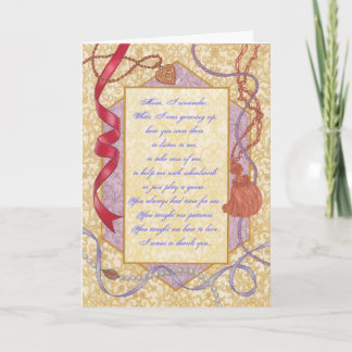 "Zur Mama, von Ihrem Sohn" Karte der Mutter Tages