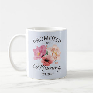 Zur Mamma befördert Est 2027 Neue Mama Ankündigung Kaffeetasse