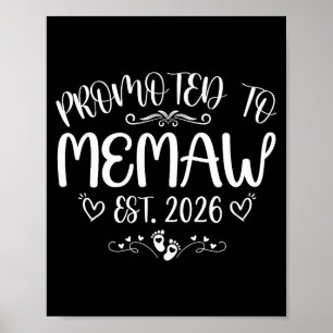 Zur Memaw ernannt EST 2026 erstmalige Mutter Mutte Poster