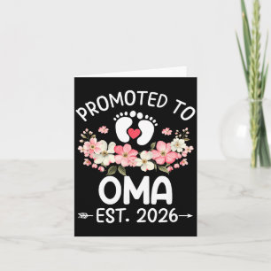 Zur Oma befördert 2026 Erstmals Floral Neue Oma Karte