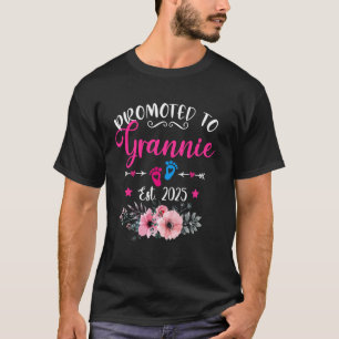 Zur Oma befördert ca. 2025 Lustiges Blumen-Muttert T-Shirt