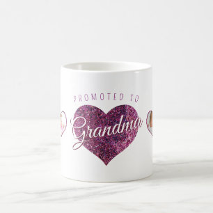 Zur Oma befördert falscher Glanz rosa Foto Kaffeetasse
