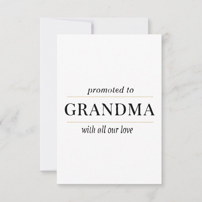 Zur Oma befördert Geschenk Dankeskarte (Vorderseite)