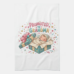 Zur Oma befördert Geschenk Geschirrtuch