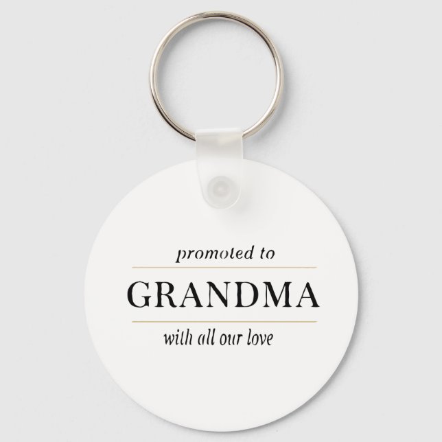 Zur Oma befördert Geschenk Schlüsselanhänger (Vorderseite)