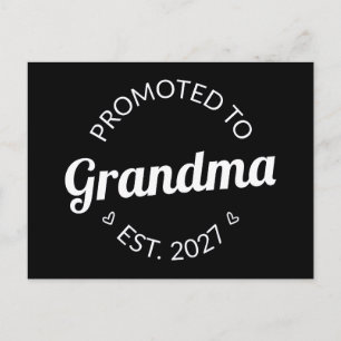 Zur Oma befördert Seit 2027 Neue Oma I Postkarte