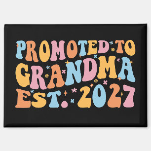 Zur Oma befördert, vorauss. 2027 Neue Oma Magnet