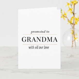 Zur Oma ernannt Geschenk Karte
