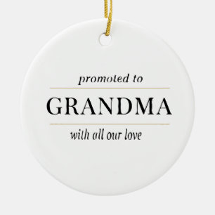 Zur Oma ernannt Geschenk Keramik Ornament