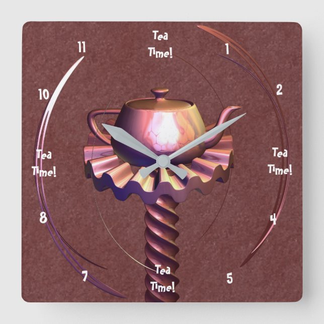 Zur Reflektion Quadratische Wanduhr (Vorderseite)