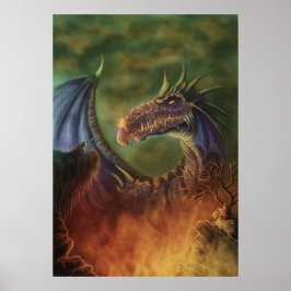 zur Rettung! Fantasy Dragon Leinwand drucken Poster