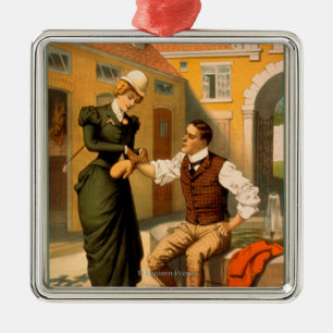 Zur Schau tragendes LifeBoxer Silbernes Ornament